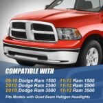 四燈組大燈總成 2009 至 2010 年款 道奇（Dodge）公羊（Ram）1500-3500、2011 至 2012 年款 公羊（Ram）1500-3500