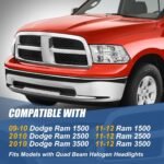 四燈組大燈總成 2009 至 2010 年款 道奇（Dodge）公羊（Ram）1500-3500、2011 至 2012 年款 公羊（Ram）1500-3500