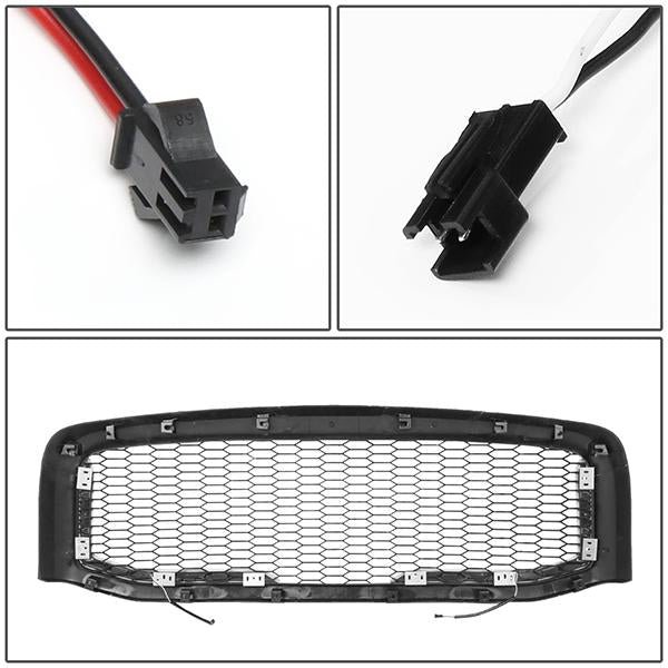 蜂巢狀網格 LED 日行燈前格柵 2006 至 2009 年款 道奇（Dodge）公羊（Ram）1500、2500、3500