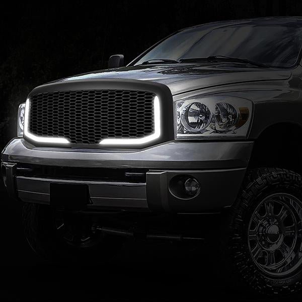 蜂巢狀網格 LED 日行燈前格柵 2006 至 2009 年款 道奇（Dodge）公羊（Ram）1500、2500、3500