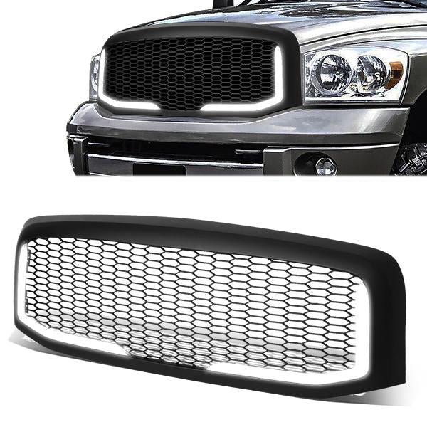 蜂巢狀網格 LED 日行燈前格柵 2006 至 2009 年款 道奇（Dodge）公羊（Ram）1500、2500、3500