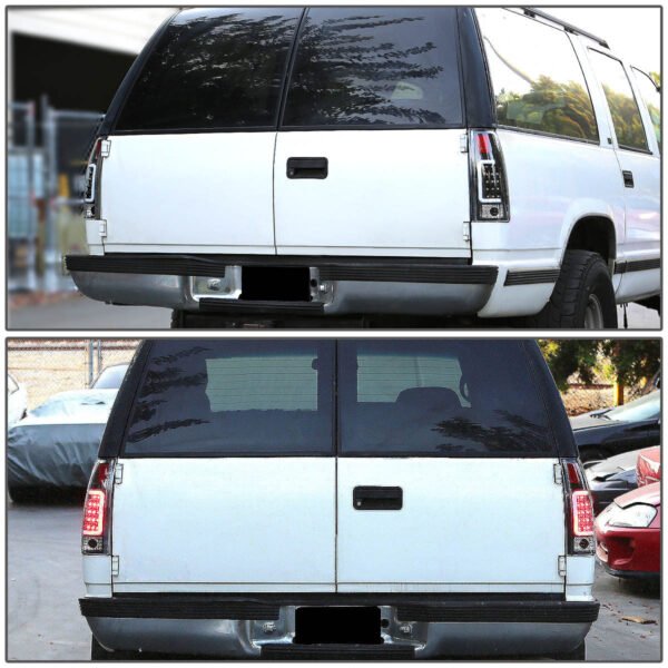 LED C 形條尾燈（黑色） 1988 至 2000 年款 雪佛蘭（Chevy）Silverado C10、C/K 1500-3500、薩博班（Suburban）