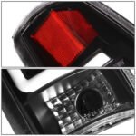 LED C 形條尾燈（黑色） 1988 至 2000 年款 雪佛蘭（Chevy）Silverado C10、C/K 1500-3500、薩博班（Suburban）