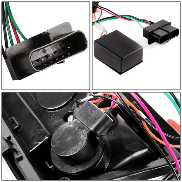 LED C 形條尾燈（黑色） 1988 至 2000 年款 雪佛蘭（Chevy）Silverado C10、C/K 1500-3500、薩博班（Suburban）